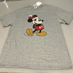 Disney’s Mickey Mouse Men’s Vtg Christmas T-shirt Delta Pro Weight Gray Size L